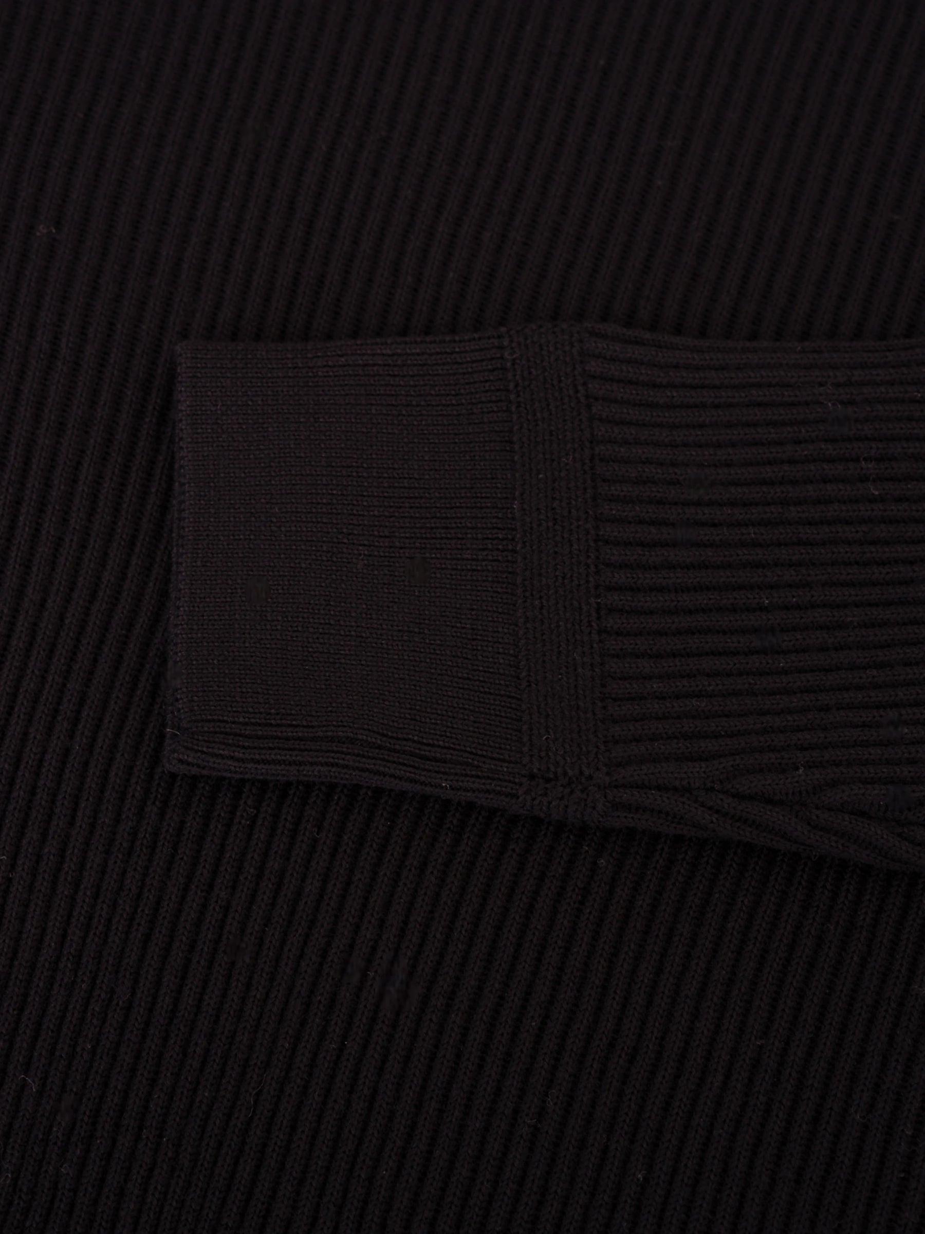 Rib Crewneck - Zwart