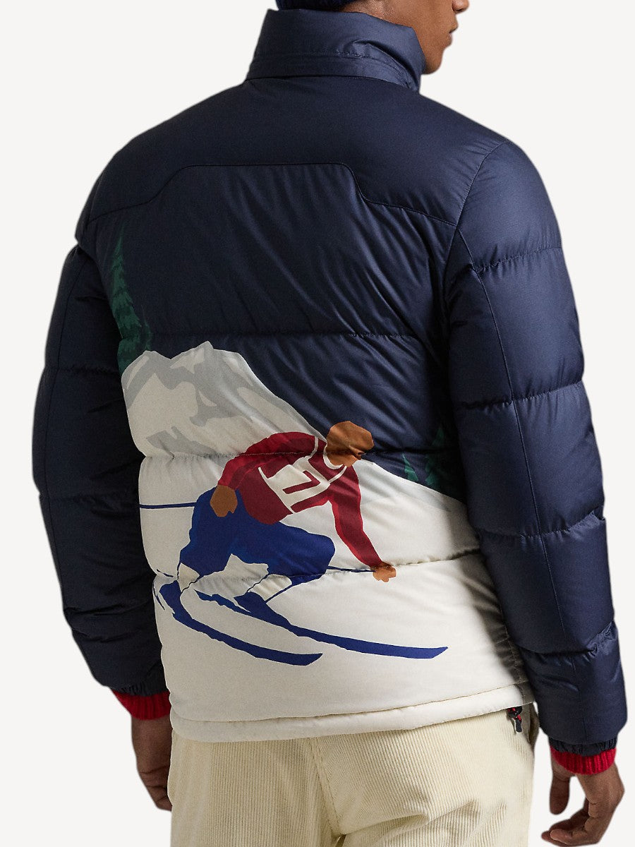 Ski-Graphic Down Jacket - Dark Blue