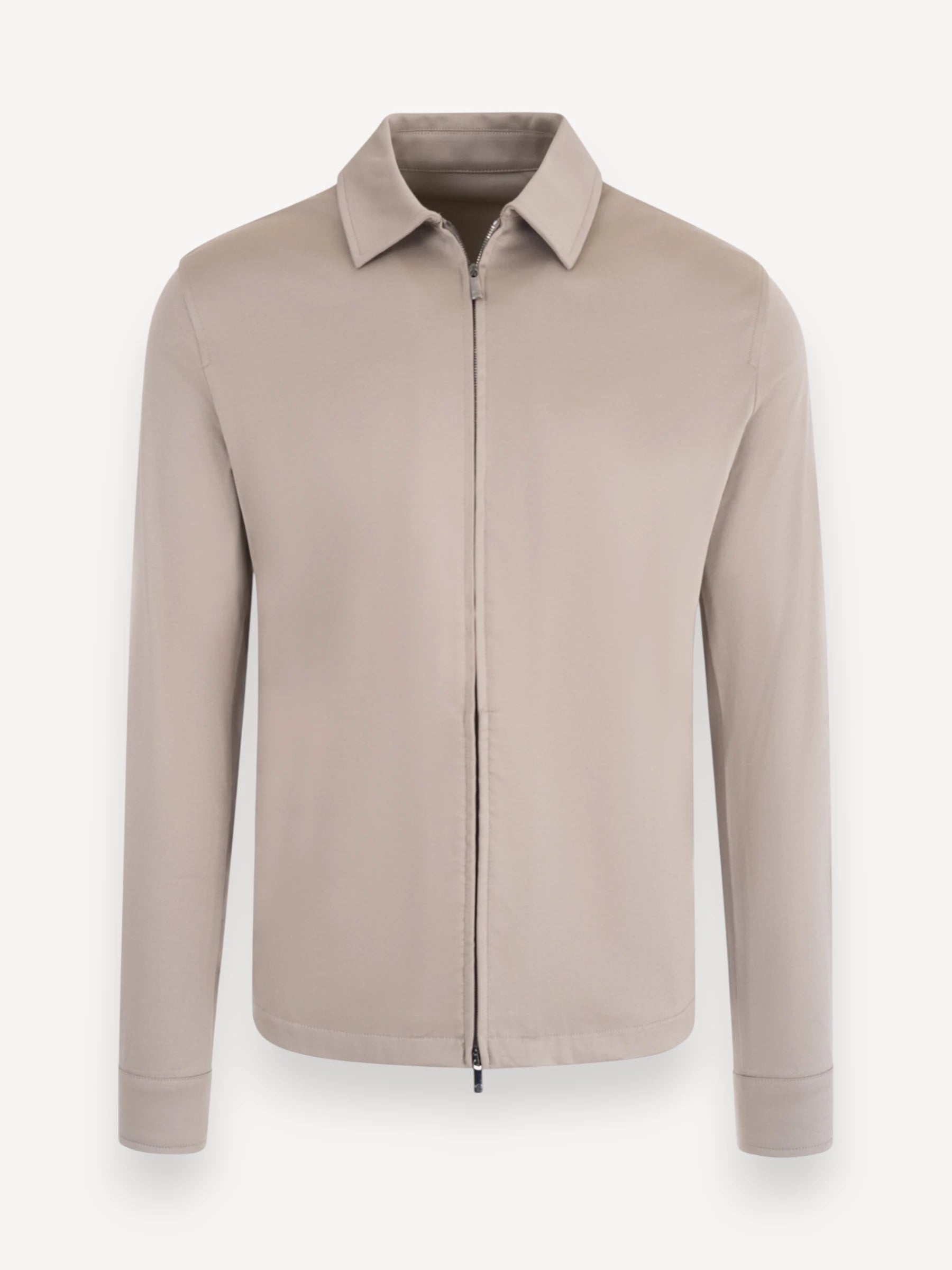 Interlock Supima Overshirt - Lead Grey