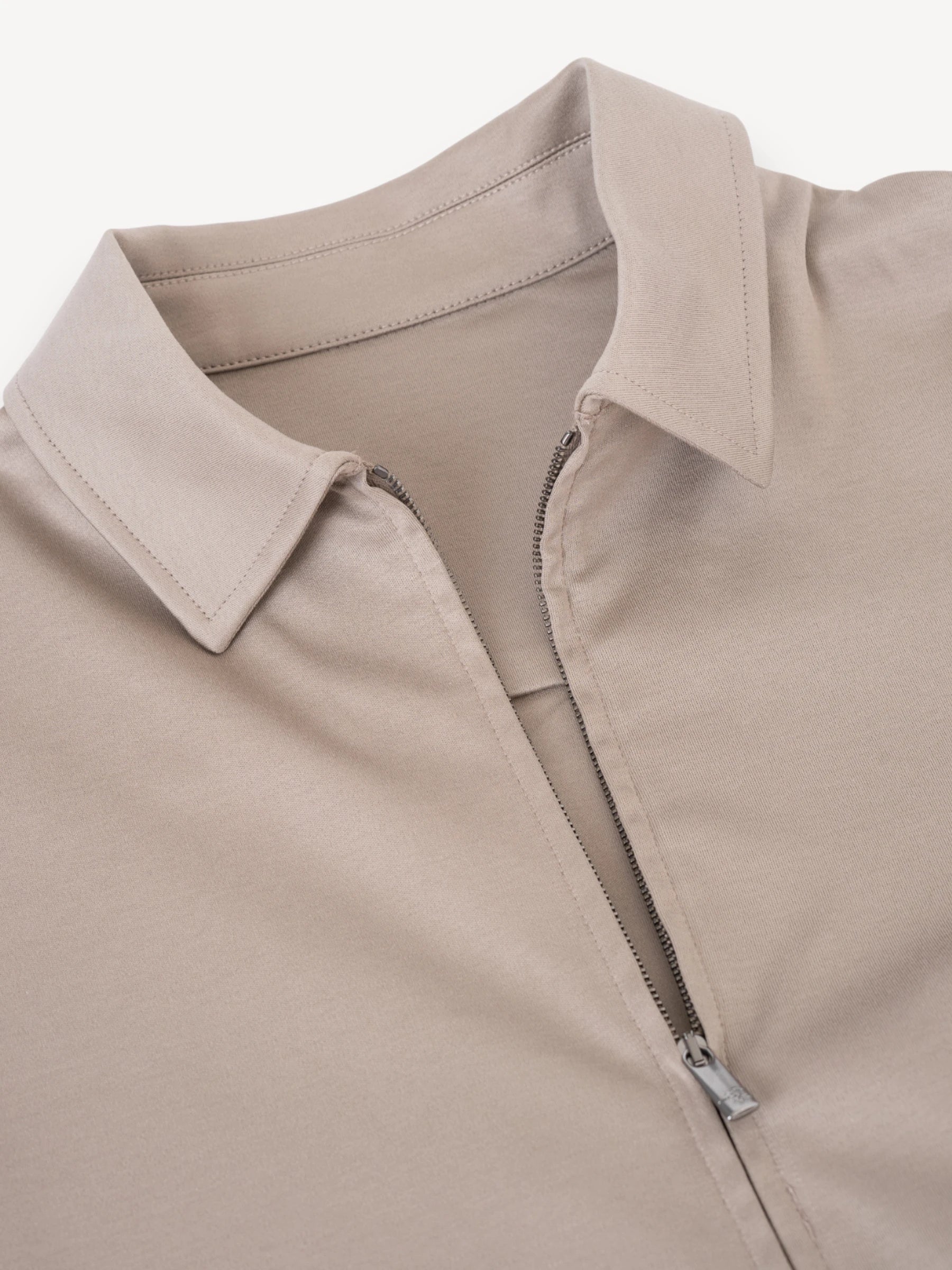 Interlock Supima Overshirt - Lead Grey
