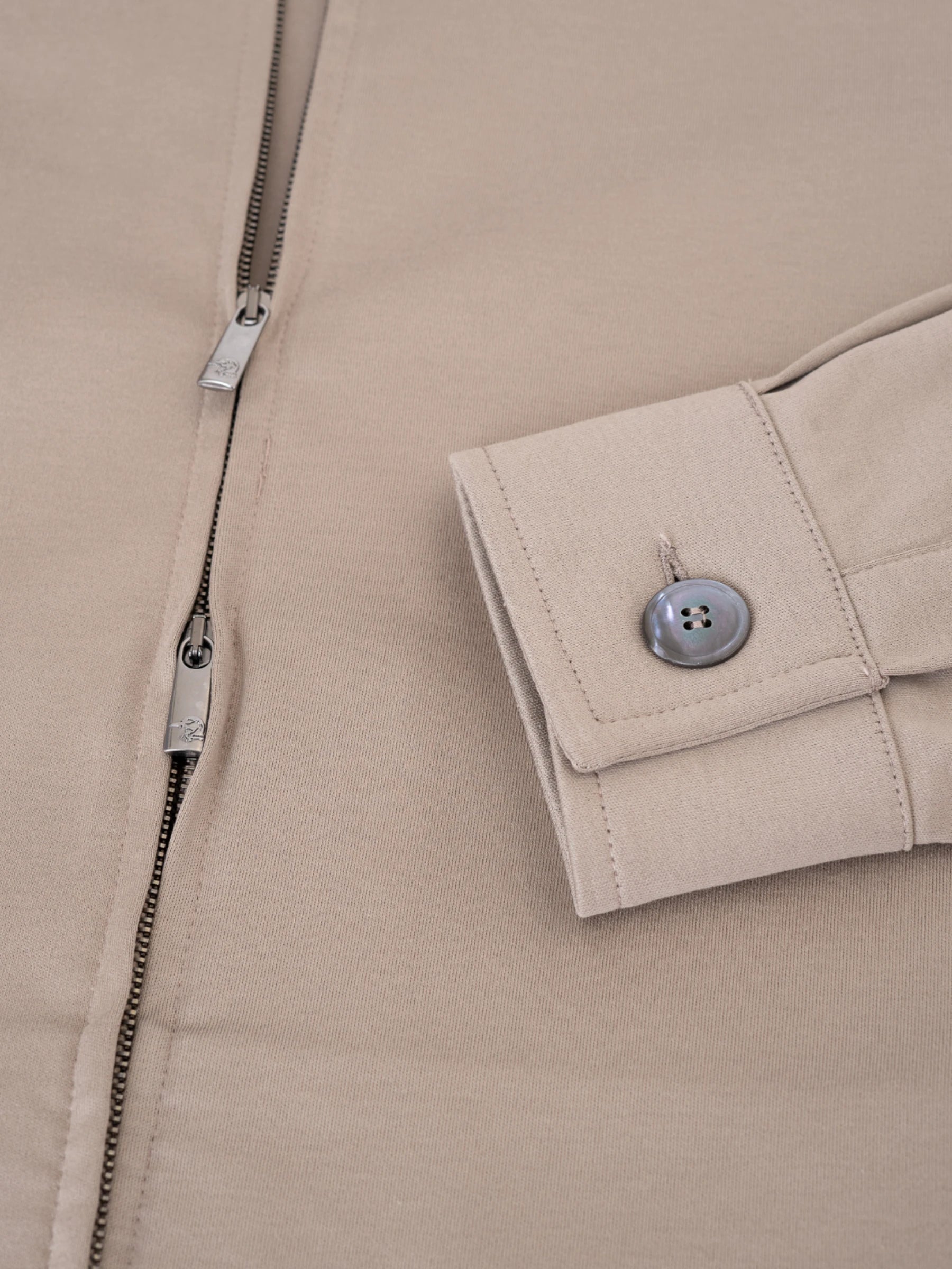 Interlock Supima Overshirt - Lead Grey