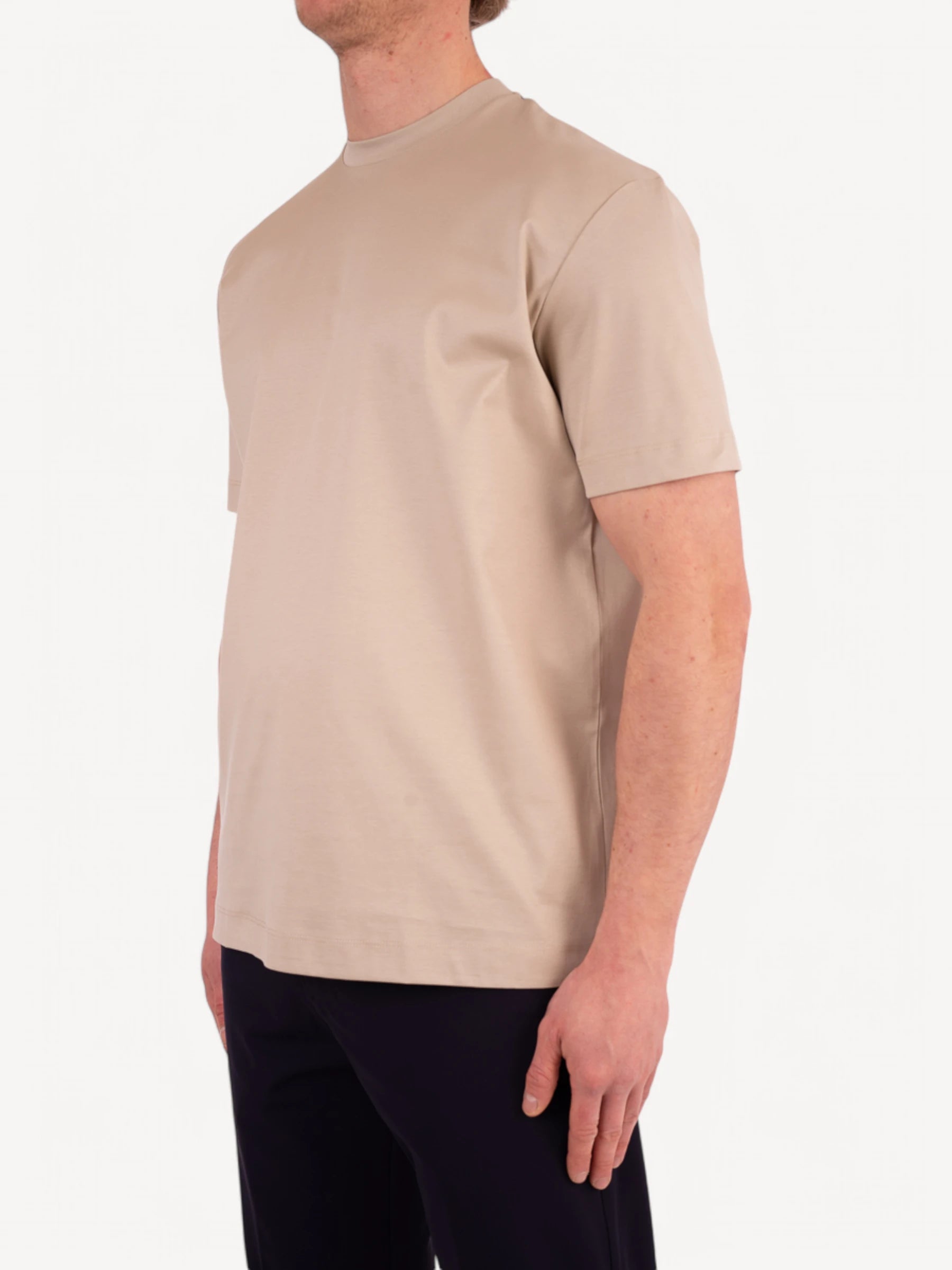 Interlock Supima T-Shirt - Beige