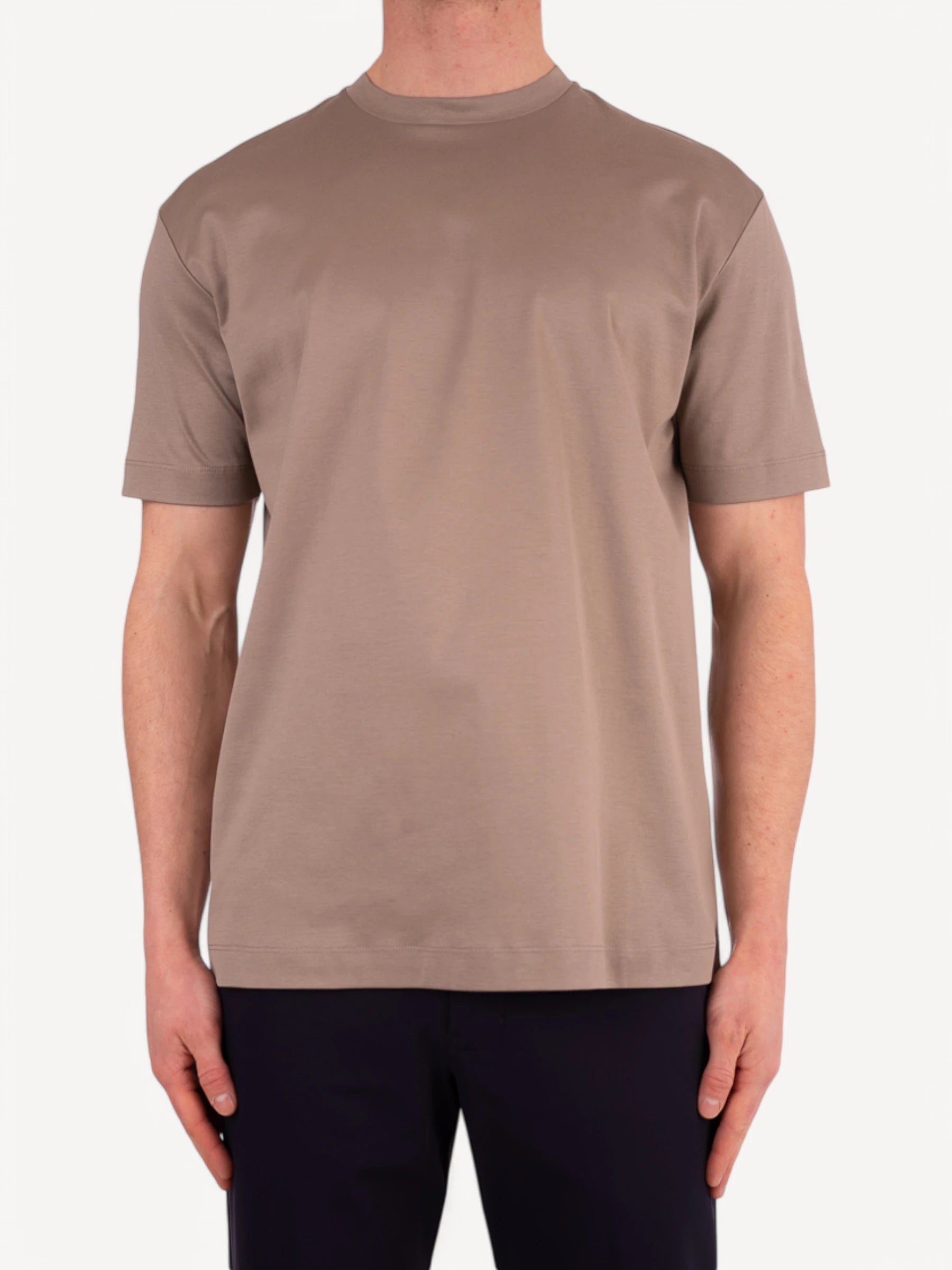 Interlock Supima T-Shirt - Lead Grey