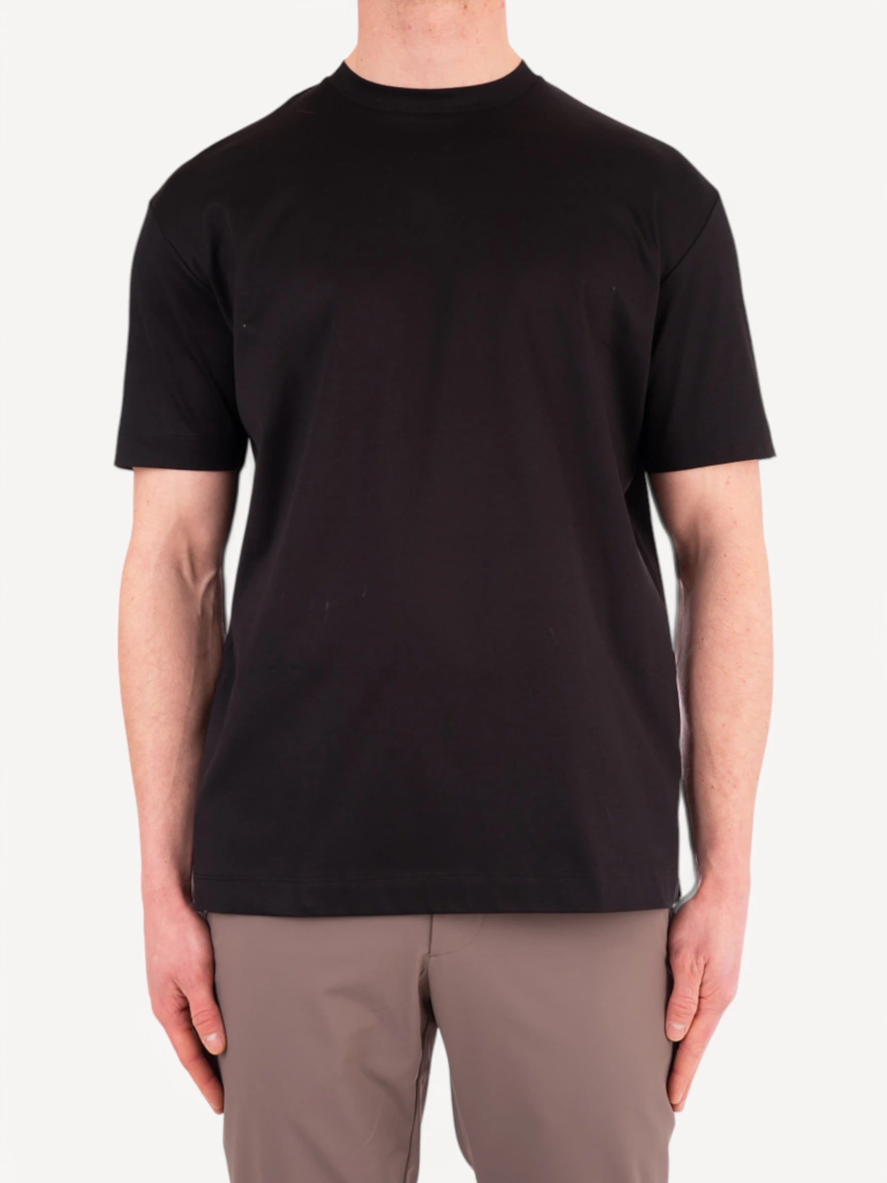 Interlock Supima T-Shirt - Zwart