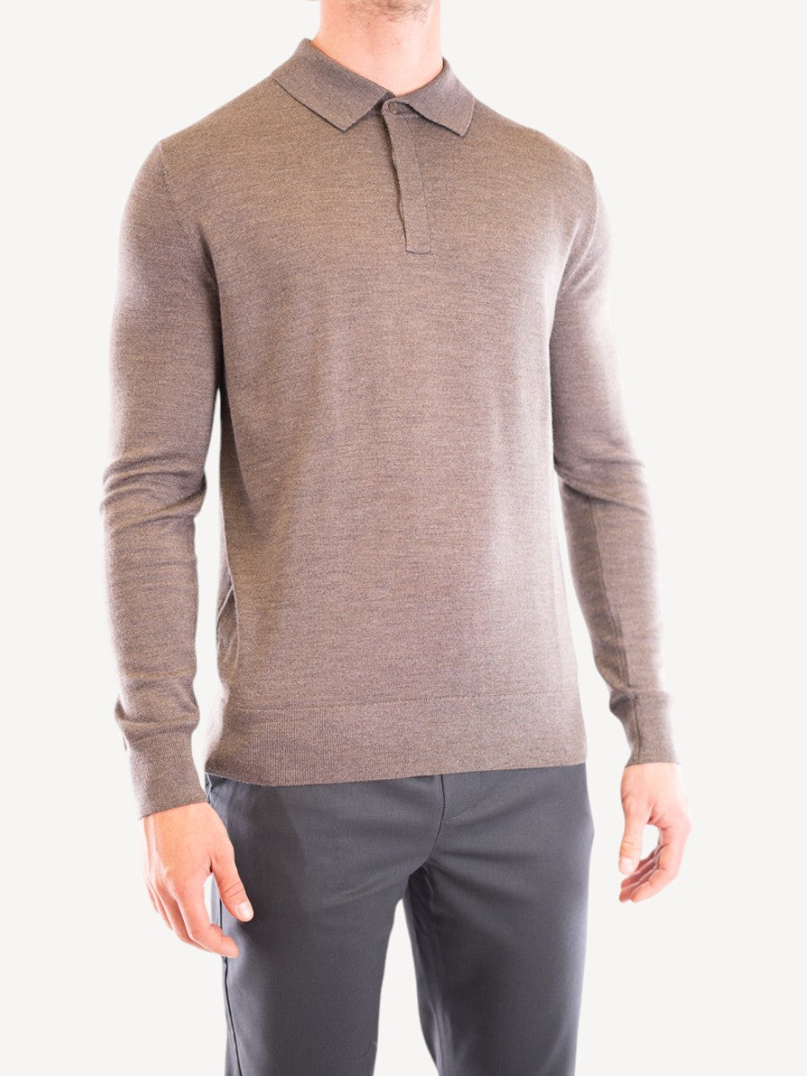 Longsleeve Polo Hall - Brown