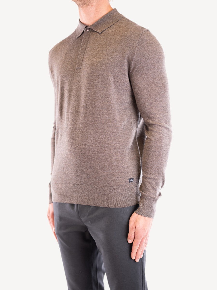 Longsleeve Polo Hall - Brown