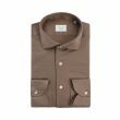 Xacus Knitted Shirt - Mid Brown