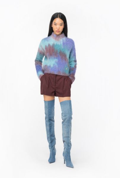Pinko Fade Effect Alpaca Sweater - Purple / Light Blue