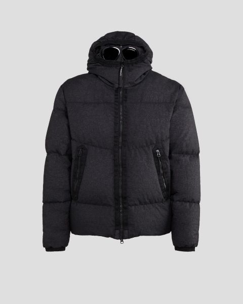 C.P. Company Co-Ted Goggle Down Jacket - Black