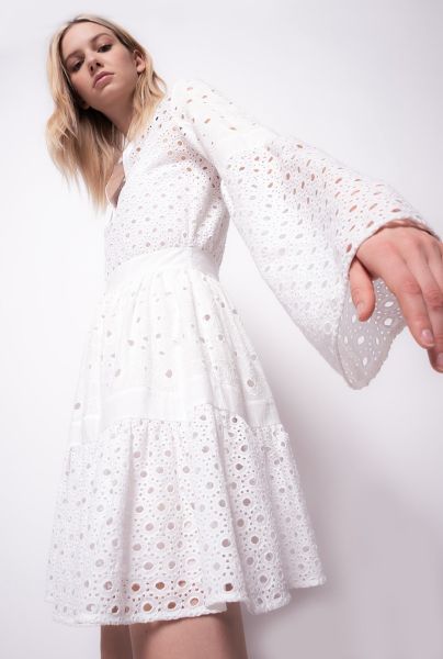 Pinko Anacapri Dress In Radiant White