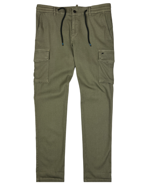 Mason's Brushed Cotton Cargo Pants - Green