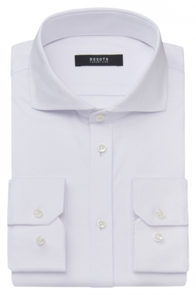 Desoto Luxury Jersey Cotton Stretch Shirt - White