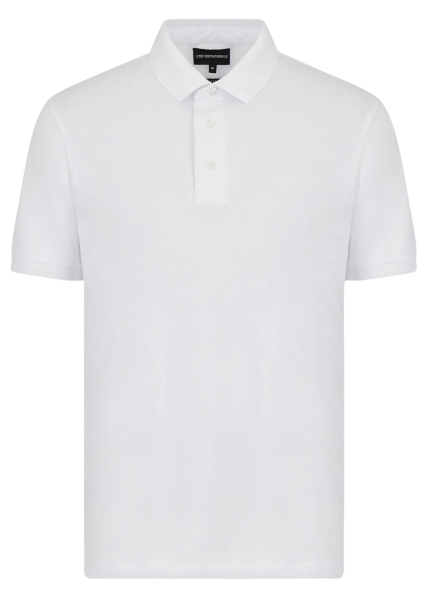 Emporio Armani Tencel-Blend Polo Shirt - White