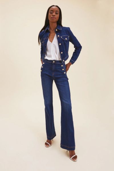 Nenette Sailor Denim Jacket - Jeans Blue