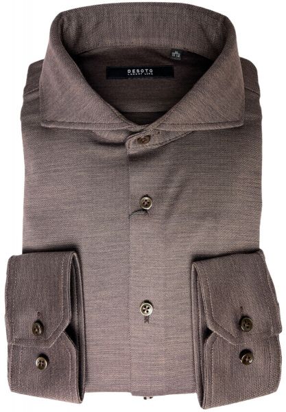 Desoto Cotton/Wool Shirt - Brown Mixed