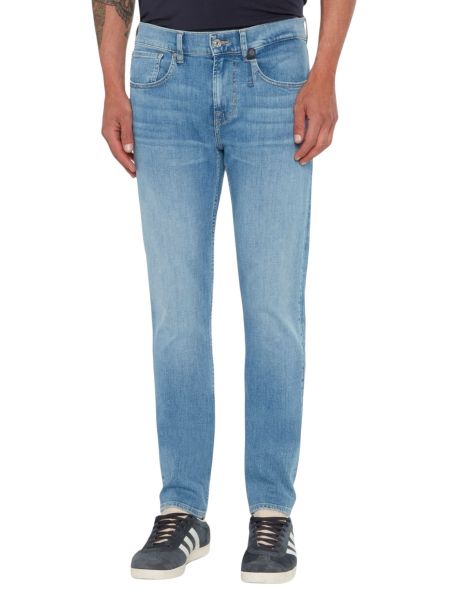 7 For All Mankind Slimmy Tapered Jeans - Mid Blue