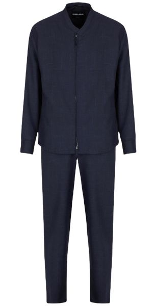 Giorgio Armani Denim Look Suit in Wool/Silk/Linen - Midnight Blue