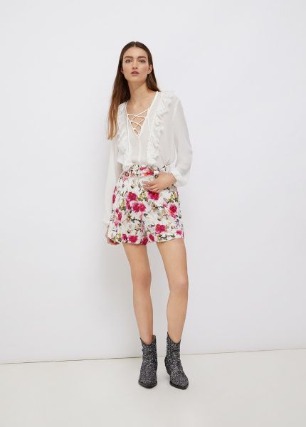 Liu Jo Printed Linen Shorts - Floral Print