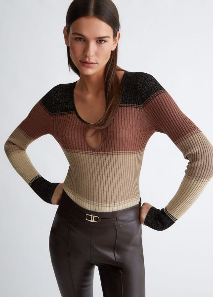 Liu Jo Eco Friendly Striped Sweater - Brown
