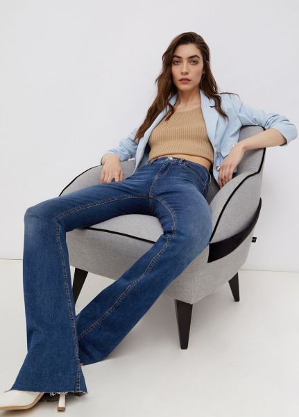 Liu Jo Better Denim Flair Jeans With Unfinished Edges