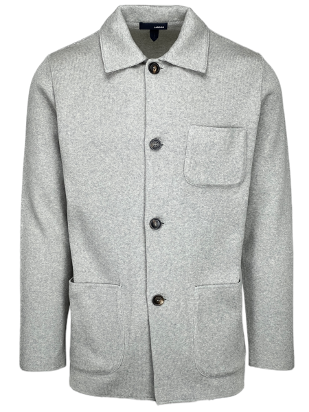 Lardini Knitted Overshirt - Light Grey