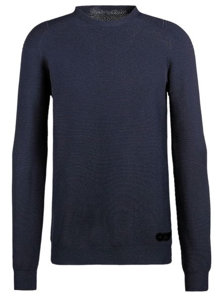 Alpha Tauri Seamless 3D Knit Sweater - Navy Blue