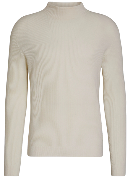 Alpha Tauri Knitted Mock Sweater - Off-White