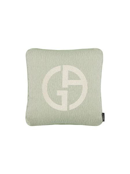 Armani/Casa Logo Cushion - Ivory/Sage