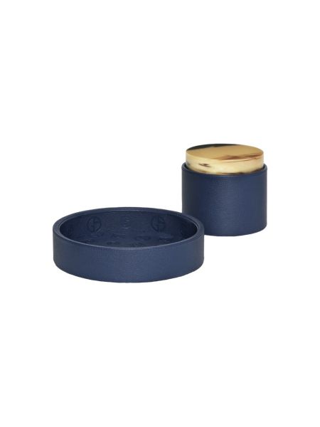Armani/Casa Leather Box & Valet Tray - Blue