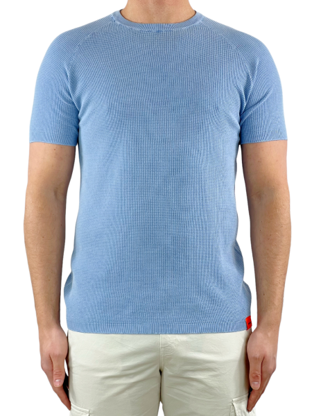 Aspesi Knitted T-Shirt - Sky Blue