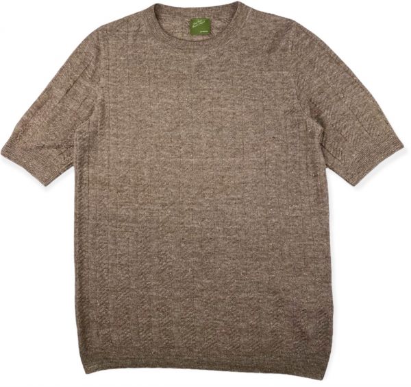 Lardini Linen T-Shirt - Light Brown