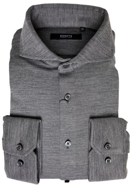 Desoto Cotton/Wool Shirt - Grey Mixed