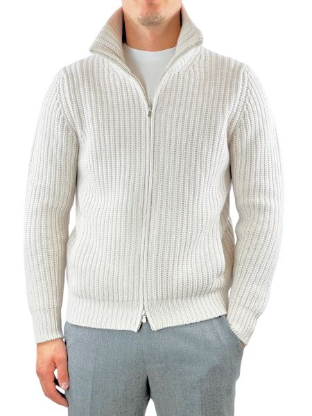 Cellini Heavy Knitted Cardigan - Creme