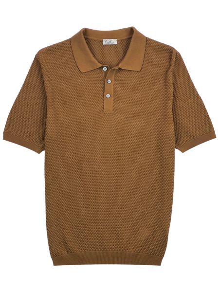 Cellini Knitted Polo 57113 - Rust