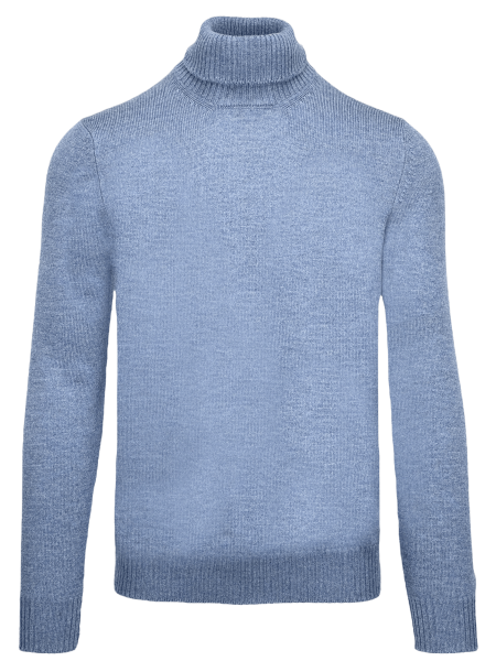 Cellini Knitted Turtleneck - Mid Blue