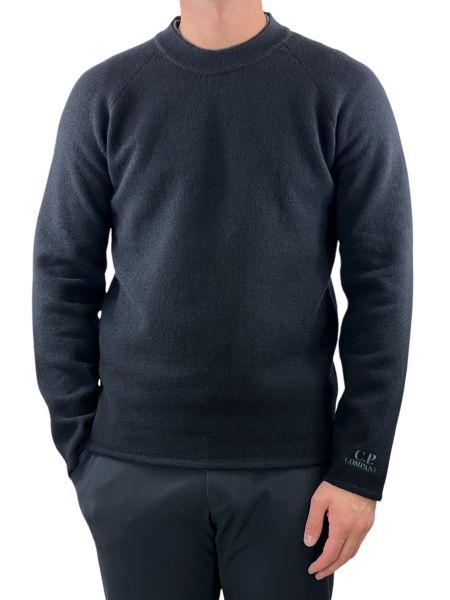 C.P. Company Knitted Mock Neck Sweater - Black