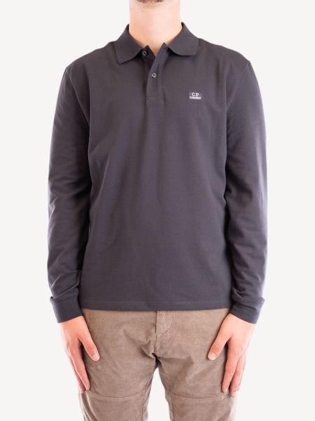 C.P. Company Longsleeve Polo - Dark Grey