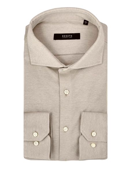 Desoto Luxury Line Pique Shirt - Beige