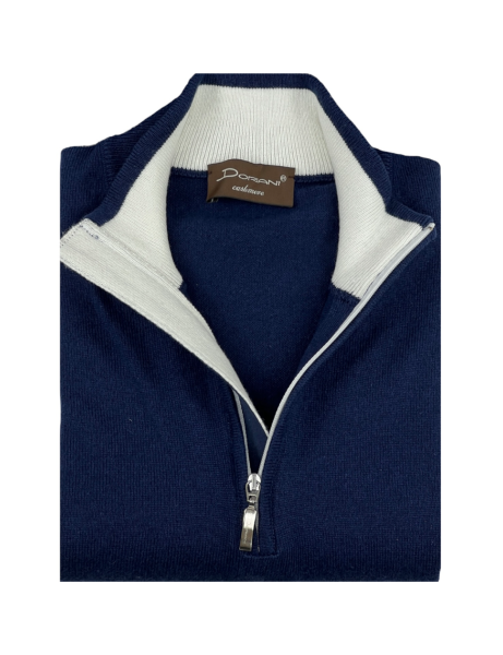 Doriani Zip Sweater - Navy Blue