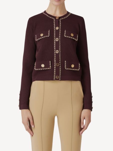 Elisabetta Franchi Cardigan - Rouge Noir