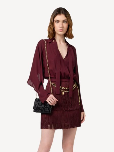 Elisabetta Franchi Mini Dress - Rouge Noir