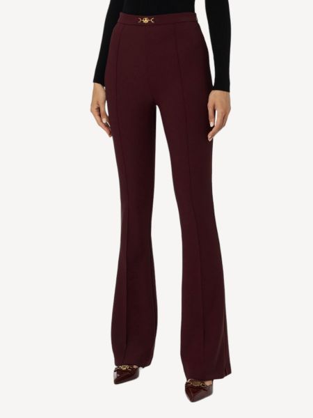 Elisabetta Franchi Palazzo Pants - Rouge Noir