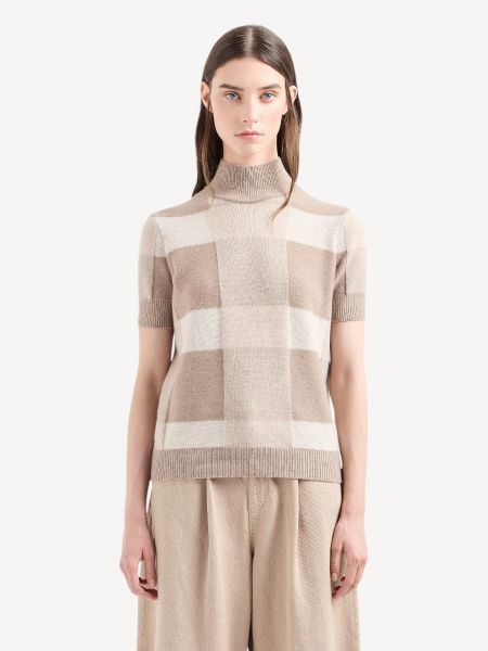 Emporio Armani Icon Mockneck Jumper - Beige