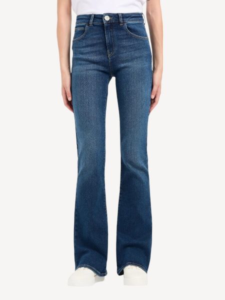 Emporio Armani J47 High Rise Flair Jeans - Blue