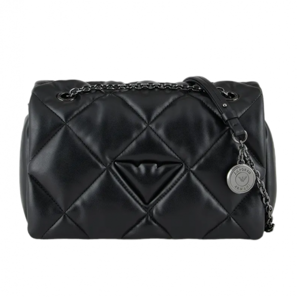 Emporio Armani Quilted Nappa Leather Effect Shopper With Flap