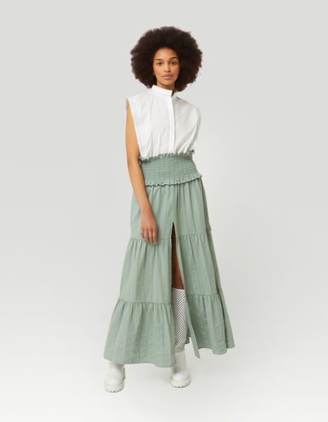 Dondup Long Skirt - Misty Green