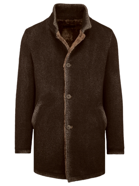 Gimo's GMS75 Knitted Lammycoat - Dark Brown