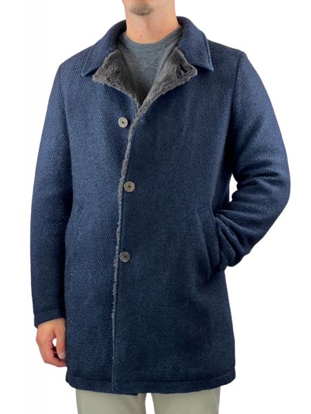 Gimo's Knitted Coat - Dark Blue