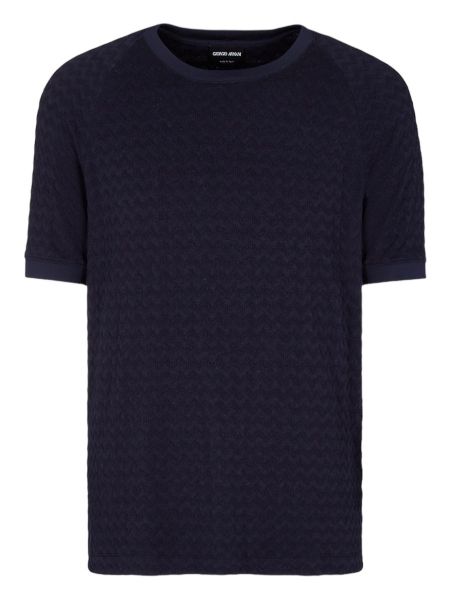 Giorgio Armani Cashmere Viscose T-Shirt - Navy Blue