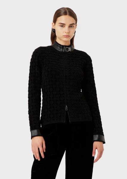 Emporio Armani Knitted Blazer - Black
